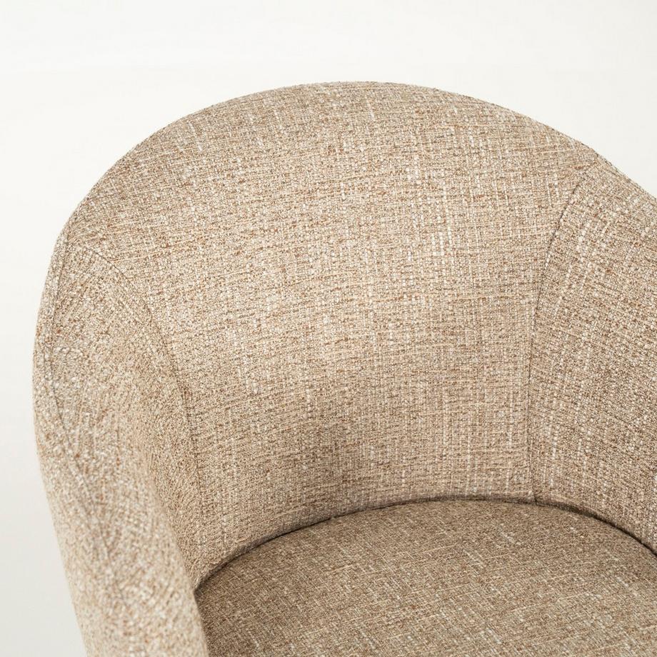 mutoni Chaise avec accoudoirs Connor Metal Donna taupe  