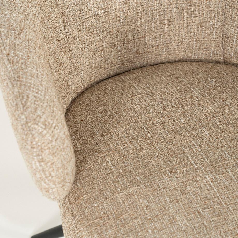 mutoni Chaise avec accoudoirs Connor Metal Donna taupe  