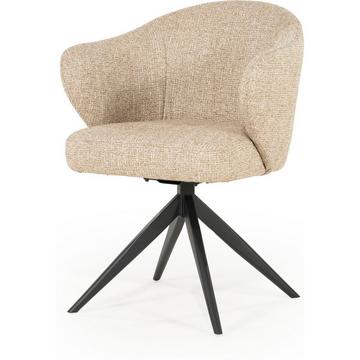 Chaise avec accoudoirs Connor Metal Donna taupe