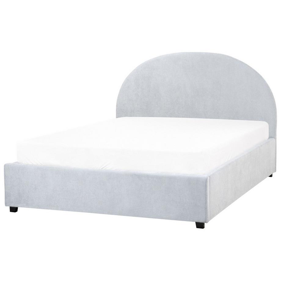 Beliani Lit ottoman en Tissu Rétro VAUCLUSE  