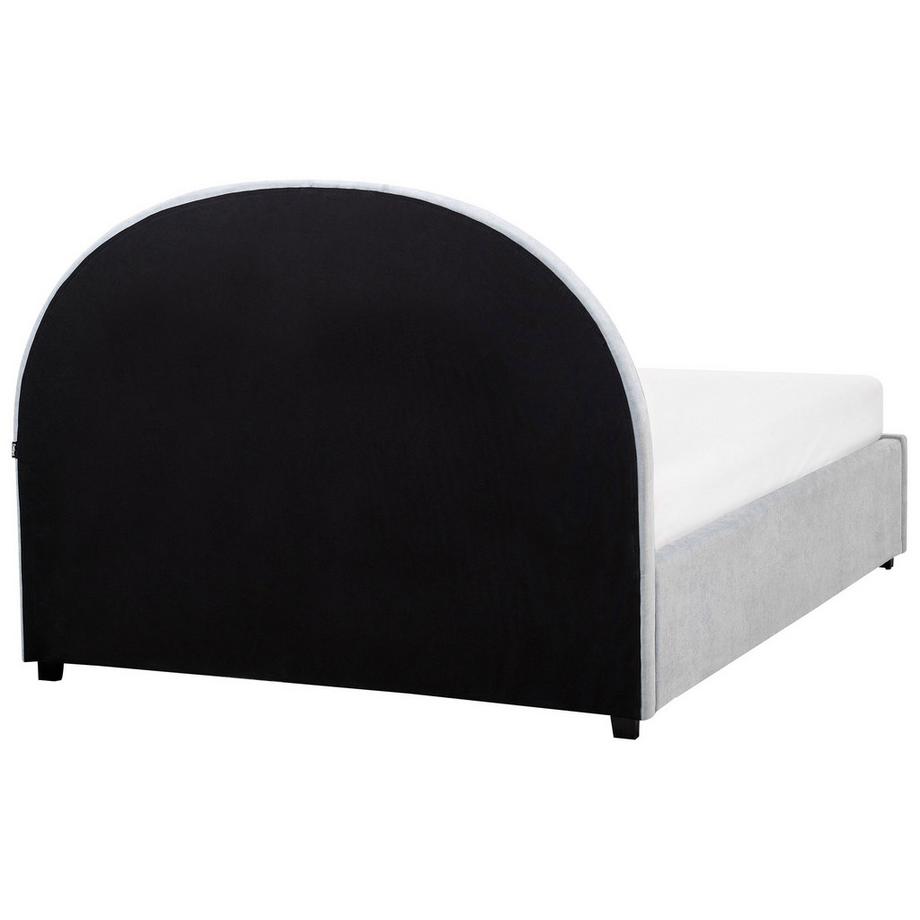 Beliani Lit ottoman en Tissu Rétro VAUCLUSE  