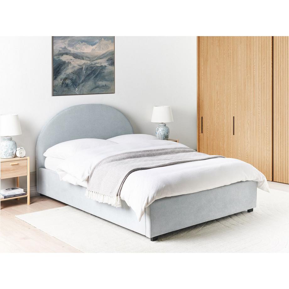 Beliani Lit ottoman en Tissu Rétro VAUCLUSE  