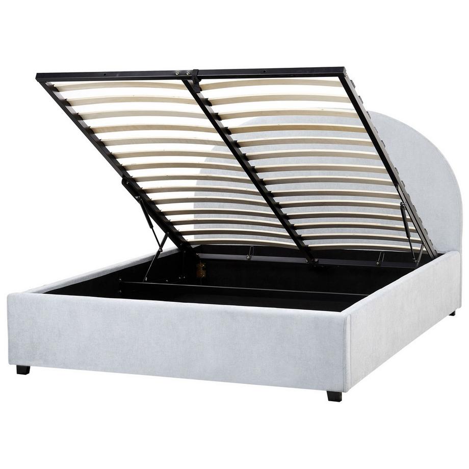 Beliani Lit ottoman en Tissu Rétro VAUCLUSE  