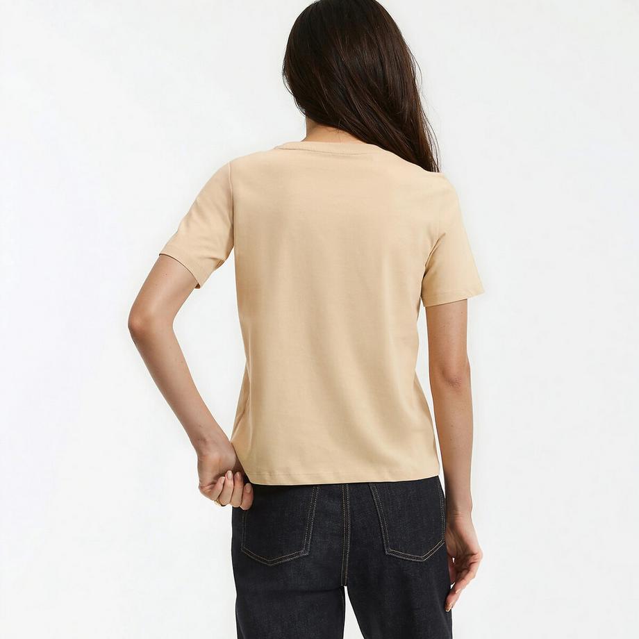 La Redoute Collections T-Shirt mit rundem Ausschnitt und kurzen Ärmeln  