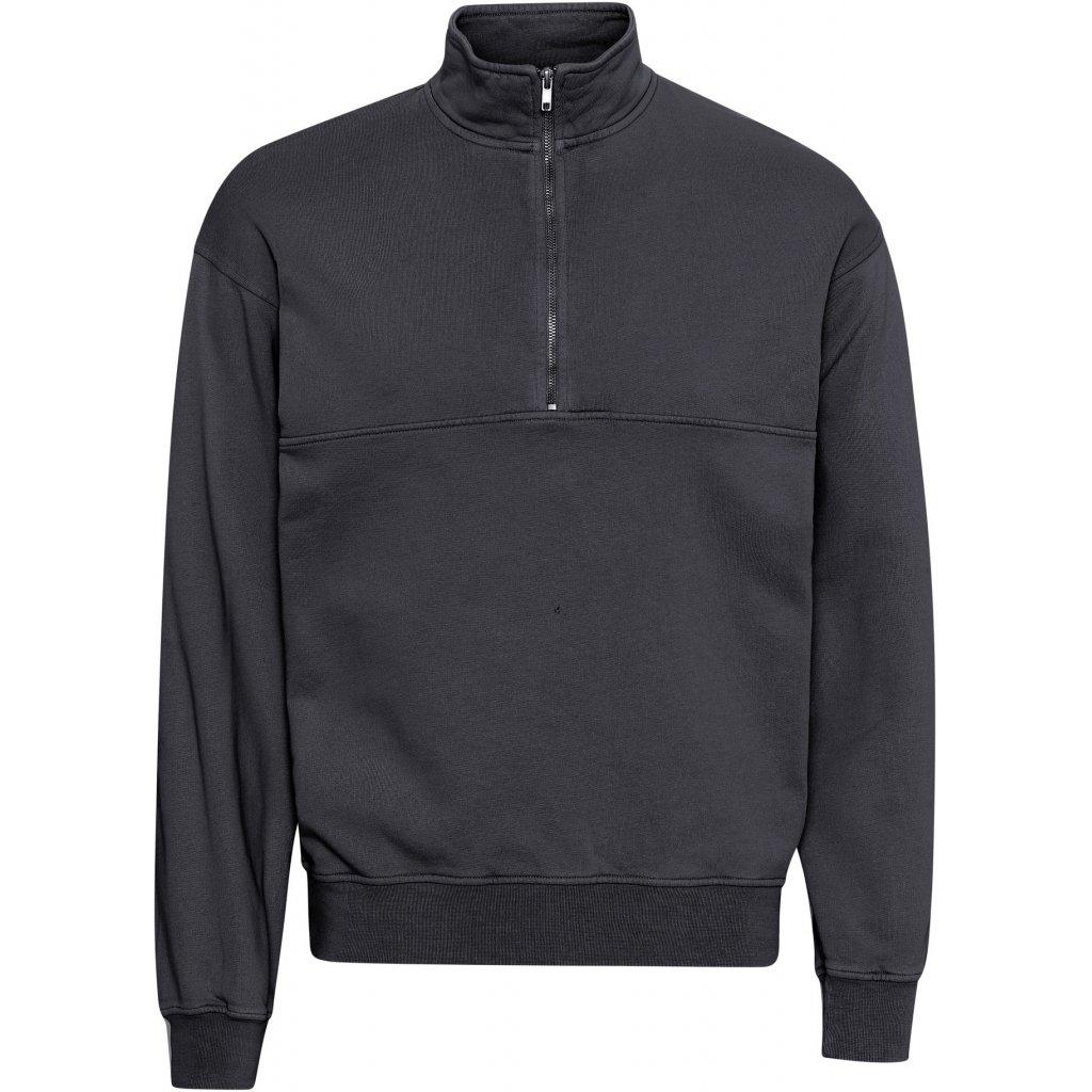 Colorful Standard  Felpa 1/4 zip Colorful Standard Organic lava grey 