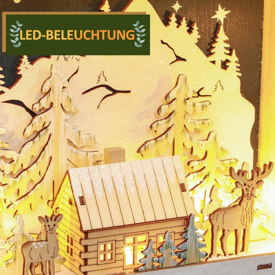 HOMCOM Calendrier de l'Avent de Noël  