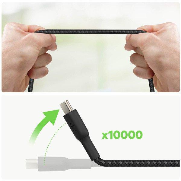 belkin  Câble USB-C Tressé Nylon Belkin 1m Noir 