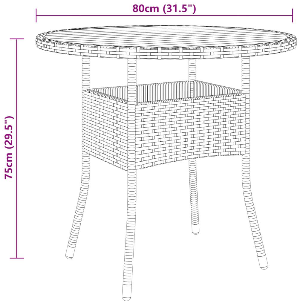 VidaXL tavolo da giardino Polirattan  