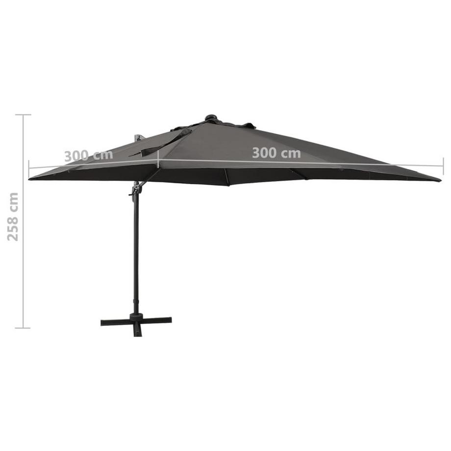 VidaXL Parasol de jardin en porte-à-faux  