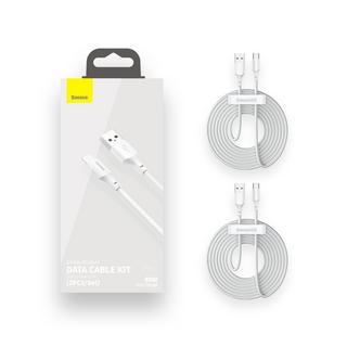 Baseus  TZCATZJ-02 câble USB 1,5 m USB A USB C Blanc 