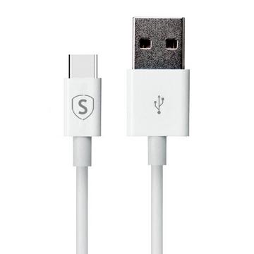 Câble USB-C pour charge rapide 2,4 A, 1 m - Blanc