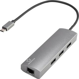 Renkforce  Netzwerkadapter/Hub 1 GBit/s USB-C® 5Gbps, LAN (10/100/1000 MBit/s), USB 3.2 Gen 1 (USB 3. 