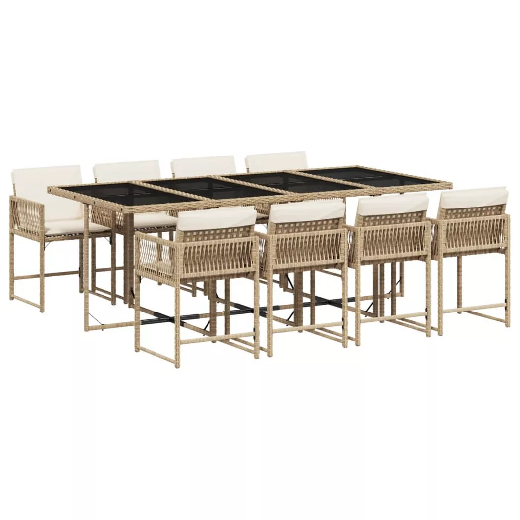 VidaXL - Garten essgruppe poly-rattan, One Size, Beige