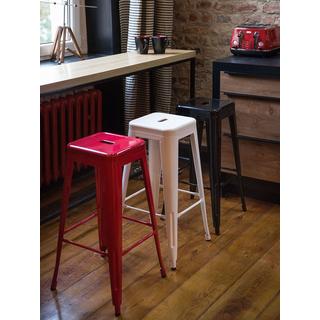 Beliani Set di 2 sgabelli da bar en Acciaio Industriale CABRILLO  