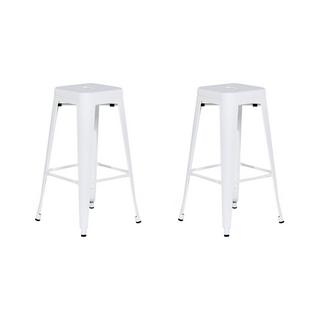 Beliani Set di 2 sgabelli da bar en Acciaio Industriale CABRILLO  
