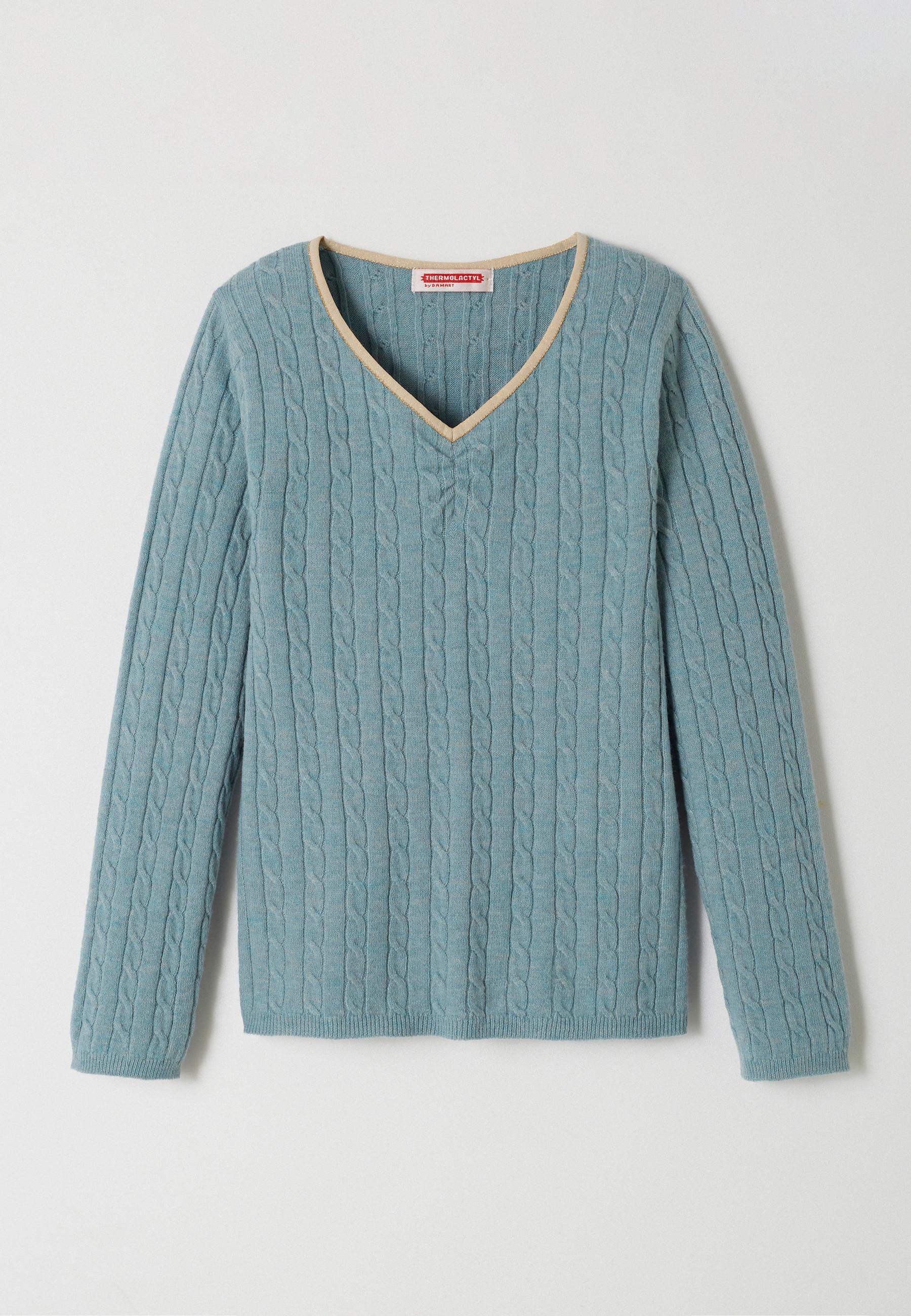 Image of Zopfstrickpullover Mädchen Thermolactyl Jungen Grün 86