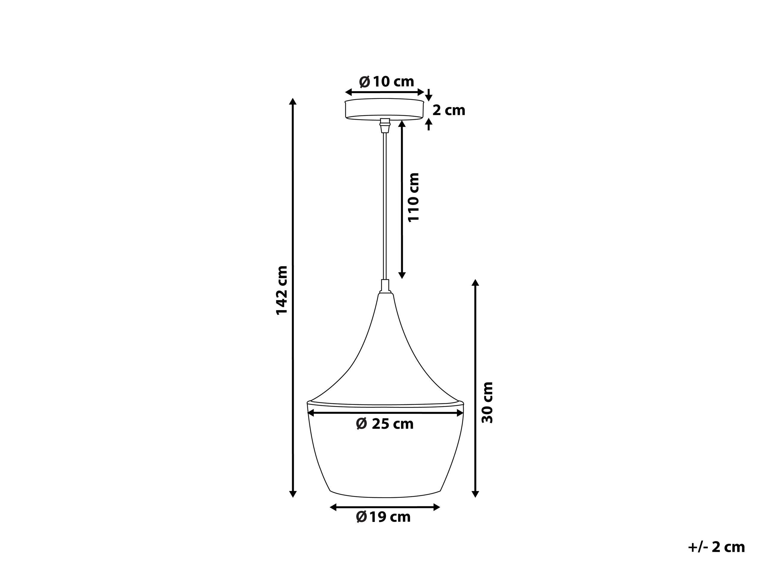 Beliani Lampe suspension en Acier Moderne FRASER  