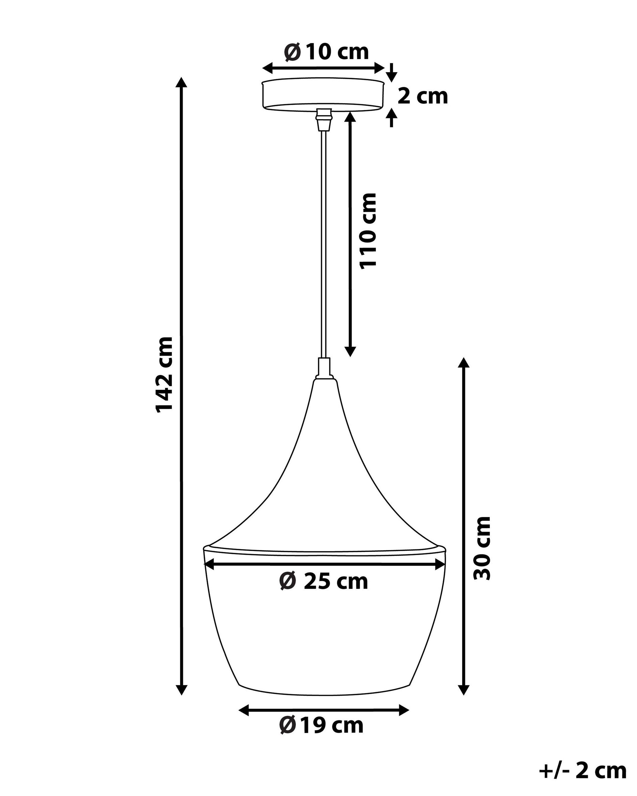 Beliani Lampe suspension en Acier Moderne FRASER  