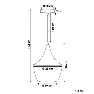 Beliani Lampe suspension en Acier Moderne FRASER  