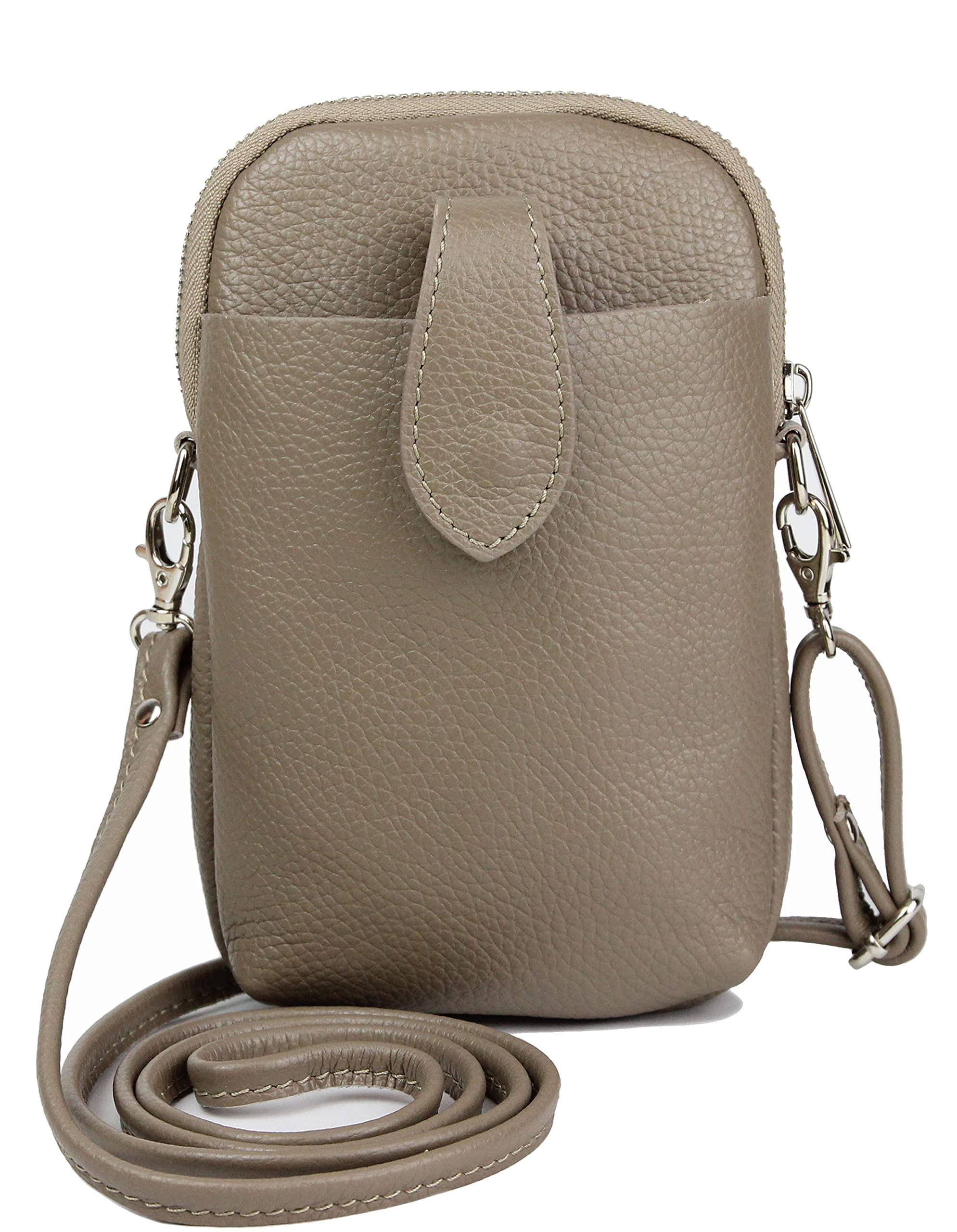 Only-bags.store Kleine Leder-Umhängetasche, Handtasche Handy echtes Leder, Crossbody-Umhängetasche Kleine Leder-Umhängetasche, Handtasche Handy echtes Leder, Crossbody-Umhängetasche 