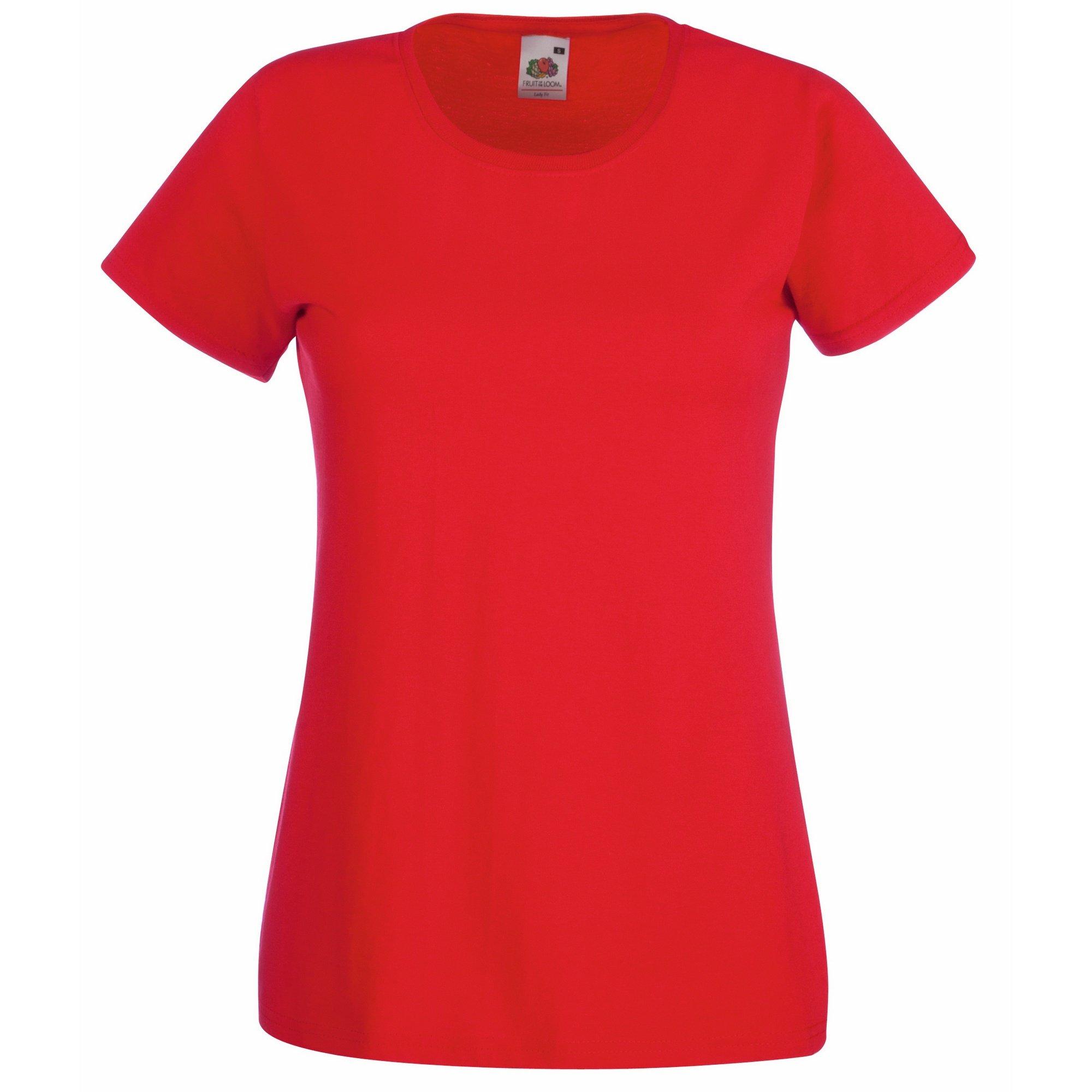 Image of Ladyfit Tshirt Damen Rot Bunt XS