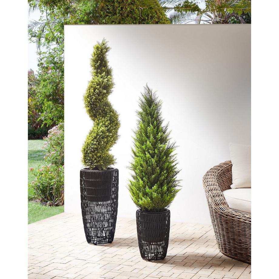 Beliani Set di 2 vasi per piante en Rattan sintetico  CHELONE  