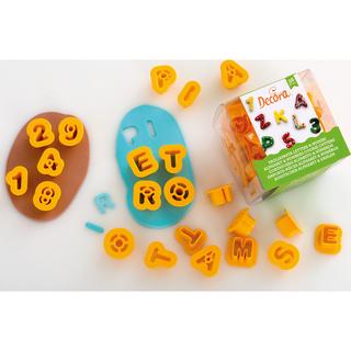 Decora Ausstecher Set Buchstaben und Zahlen, 36-teilig  