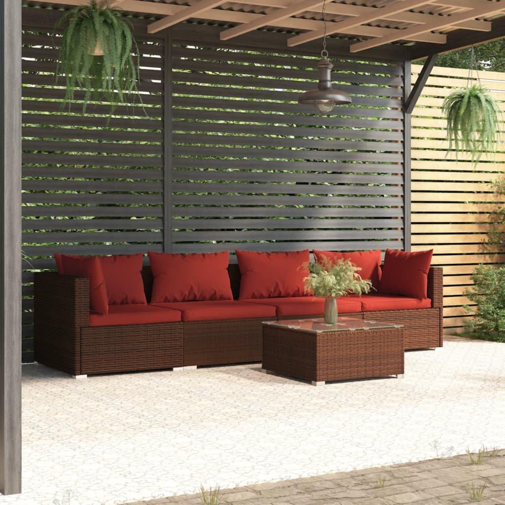 VidaXL set salotto da giardino Polirattan  