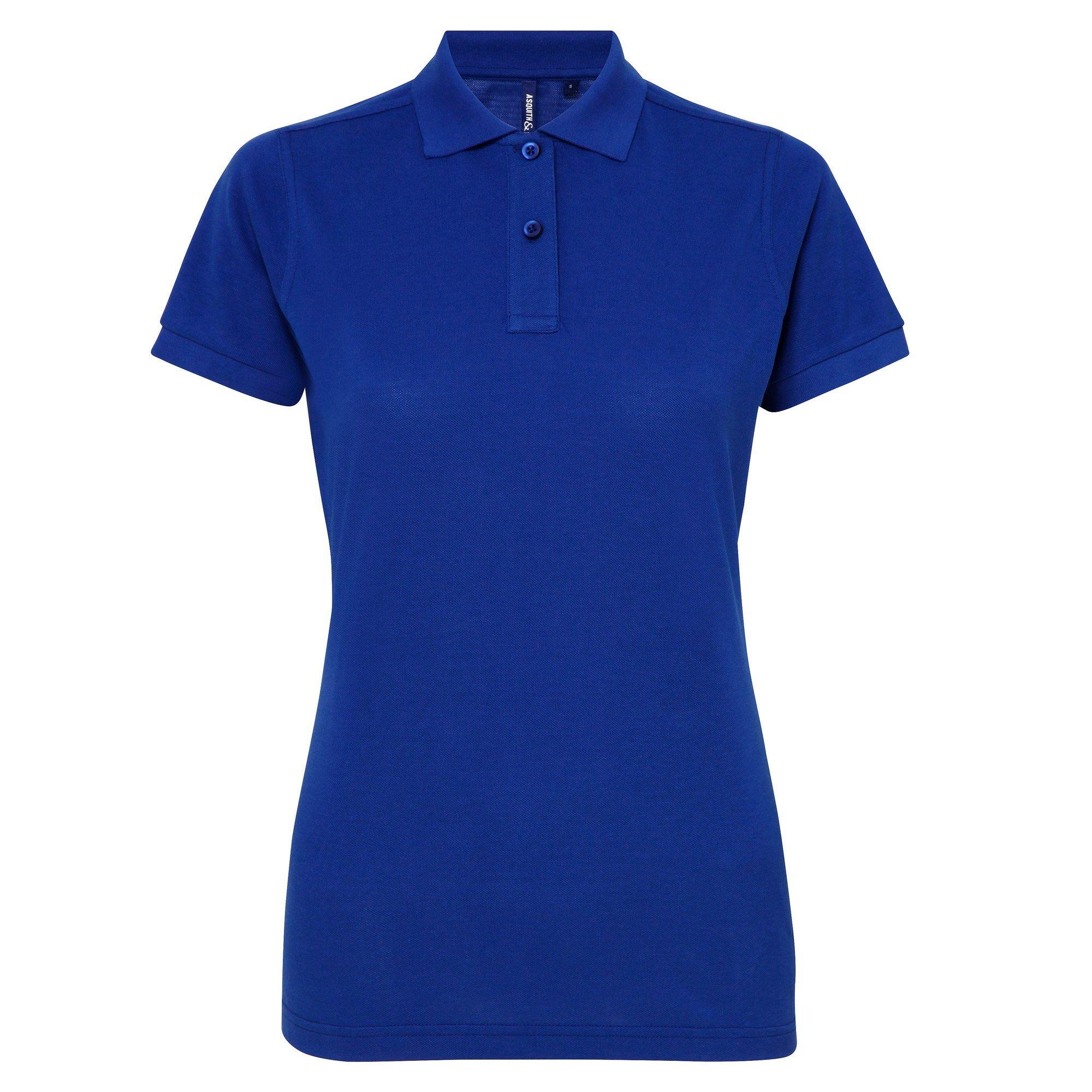 Image of Kurzarm Polo Shirt Damen Königsblau M
