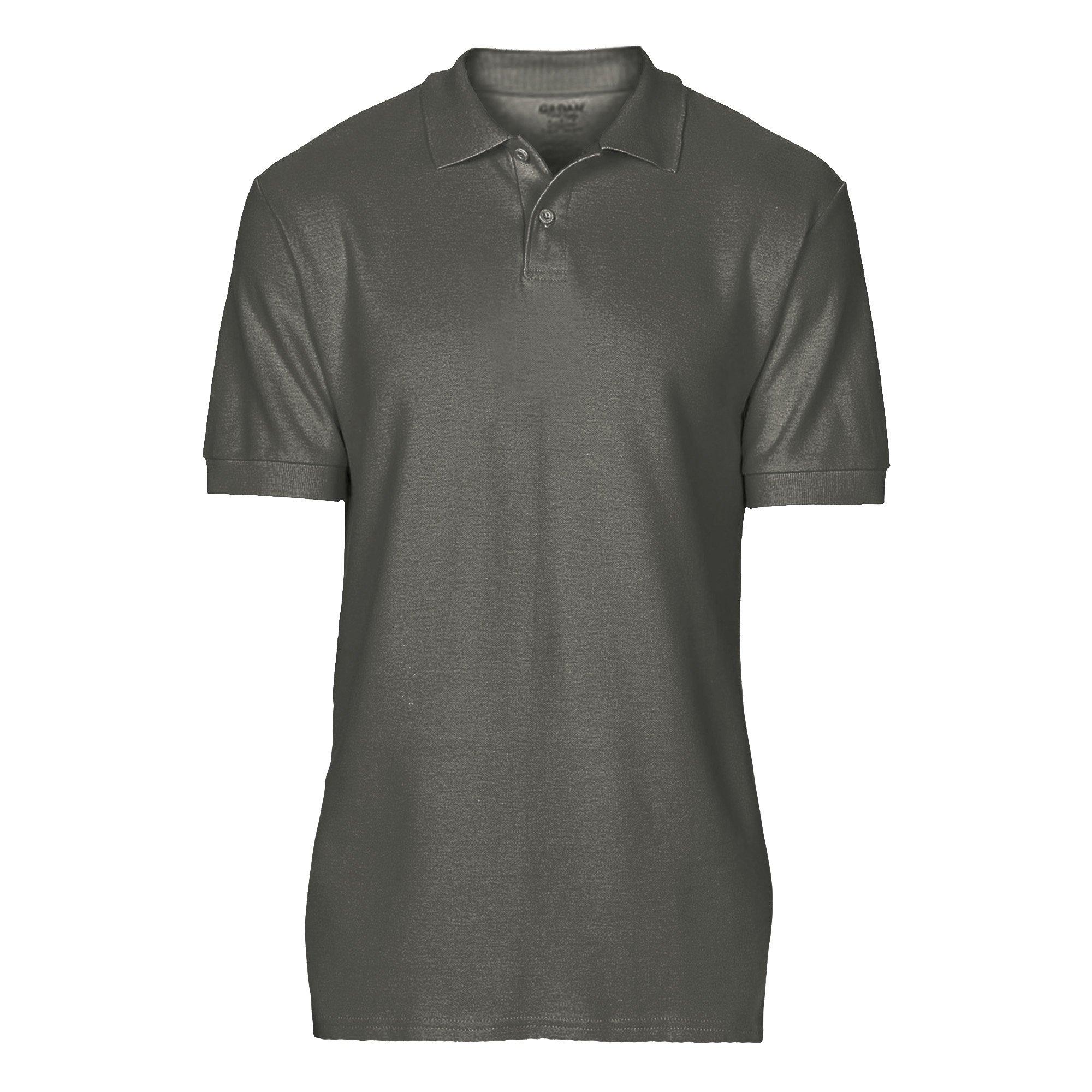 Image of Softsyle Kurzarm Doppel Pique Polo Shirt Herren Charcoal Black XL