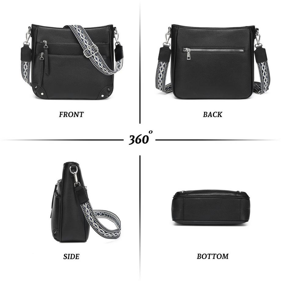 Only-bags.store Medium PU Leder Umhängetasche  