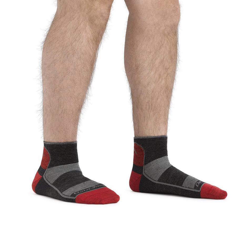 Darn Tough Vermont  Calze Uomo Quarti Running Leggere in Lana Merino Senza Cuciture 