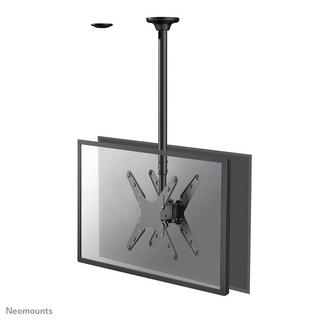 Neomounts by Newstar  FPMA-C340DBLACK Supporto a soffitto per doppio monitor/TV 32-75" - alt. 106-156 cm 