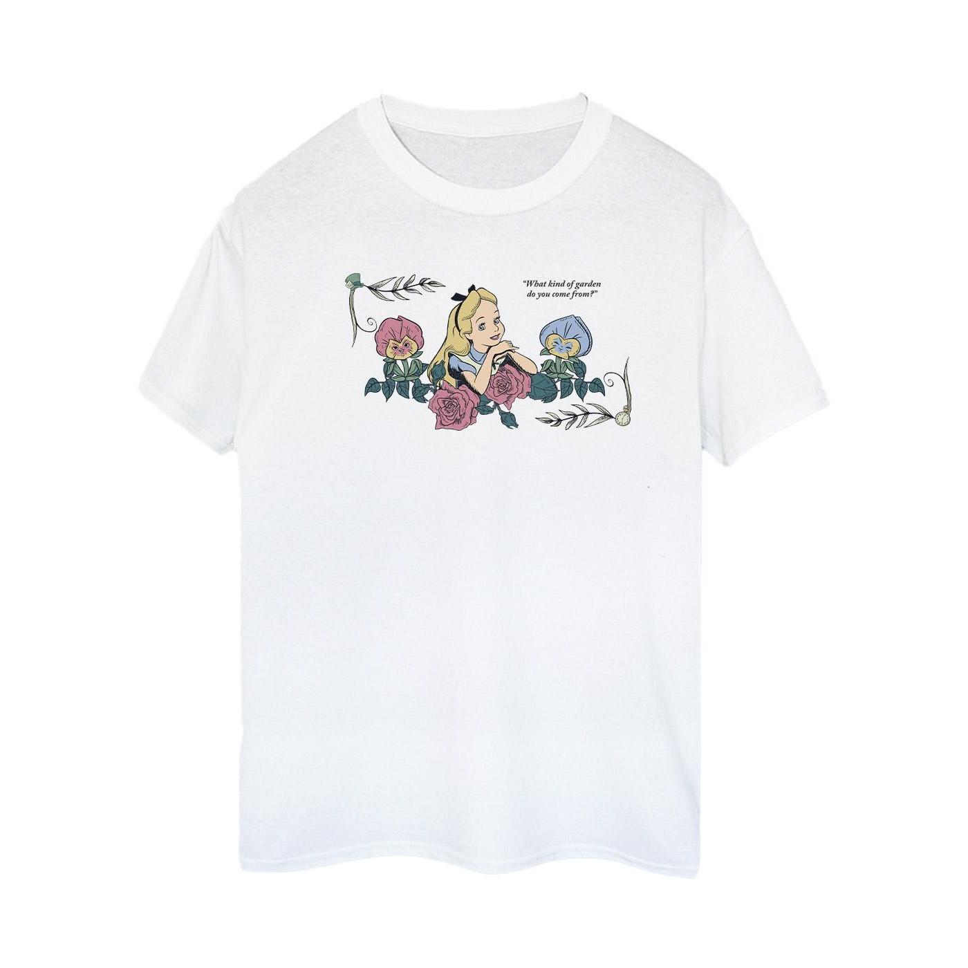 Image of Alice In Wonderland What Kind Of Garden Tshirt Damen Weiss 3XL