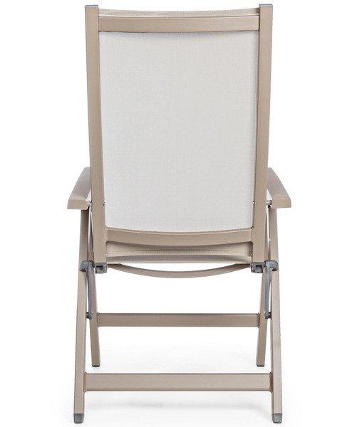 mutoni Fauteuil de jardin pliant Victoria gris tourterelle GK51  