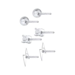 Elli  Ohrringe Stecker Kugel Blitz Kristall 3Er Set 