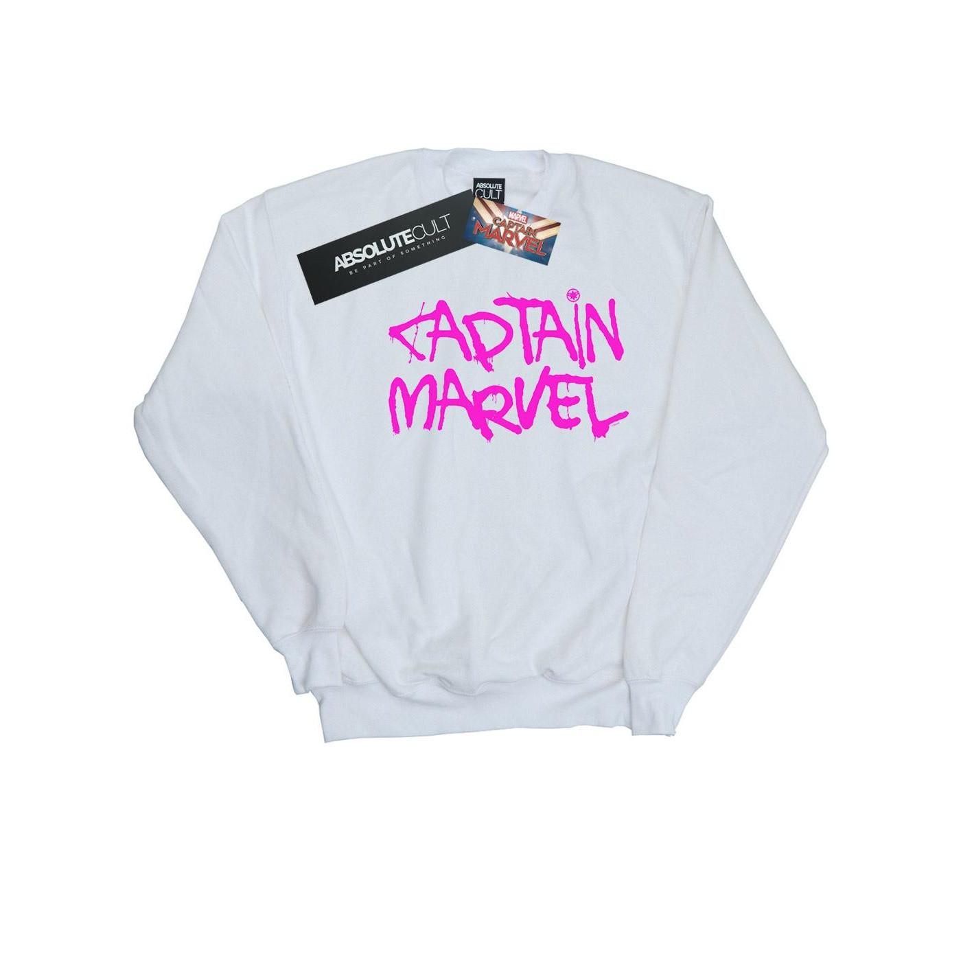 Image of Captain Spray Text Sweatshirt Damen Weiss M