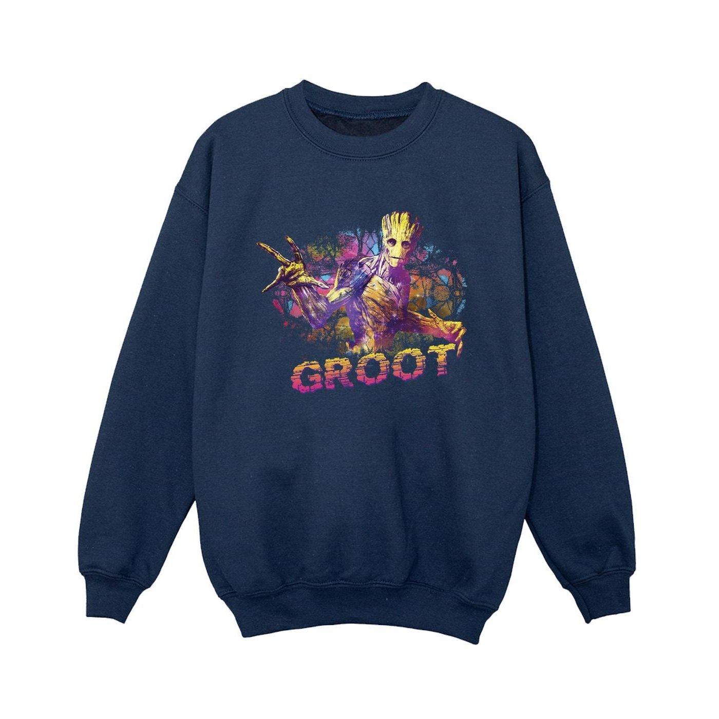 Image of Guardians Of The Galaxy Abstract Groot Sweatshirt Unisex Marine 104