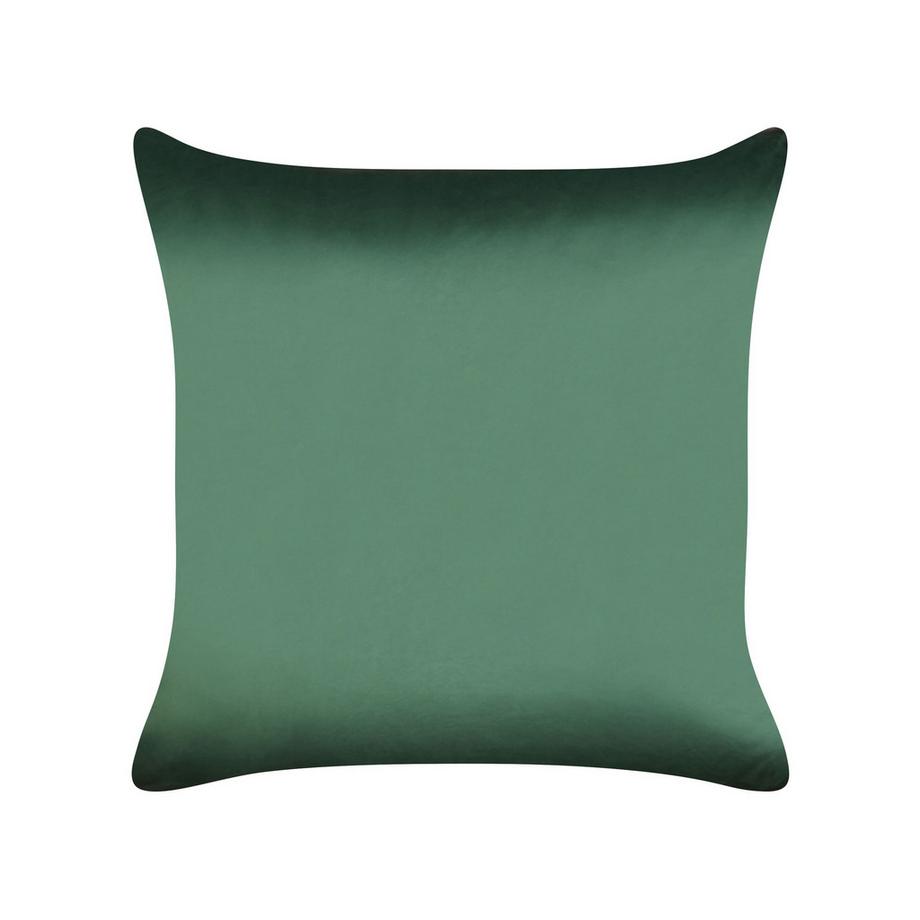 Beliani Dekokissen 2er Set aus Samtstoff Glamourös MARSHMALLOW  