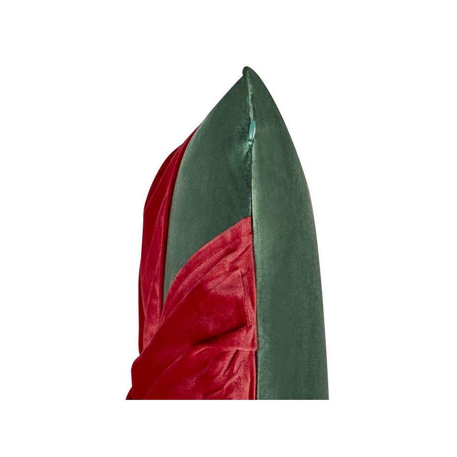 Beliani Dekokissen 2er Set aus Samtstoff Glamourös MARSHMALLOW  