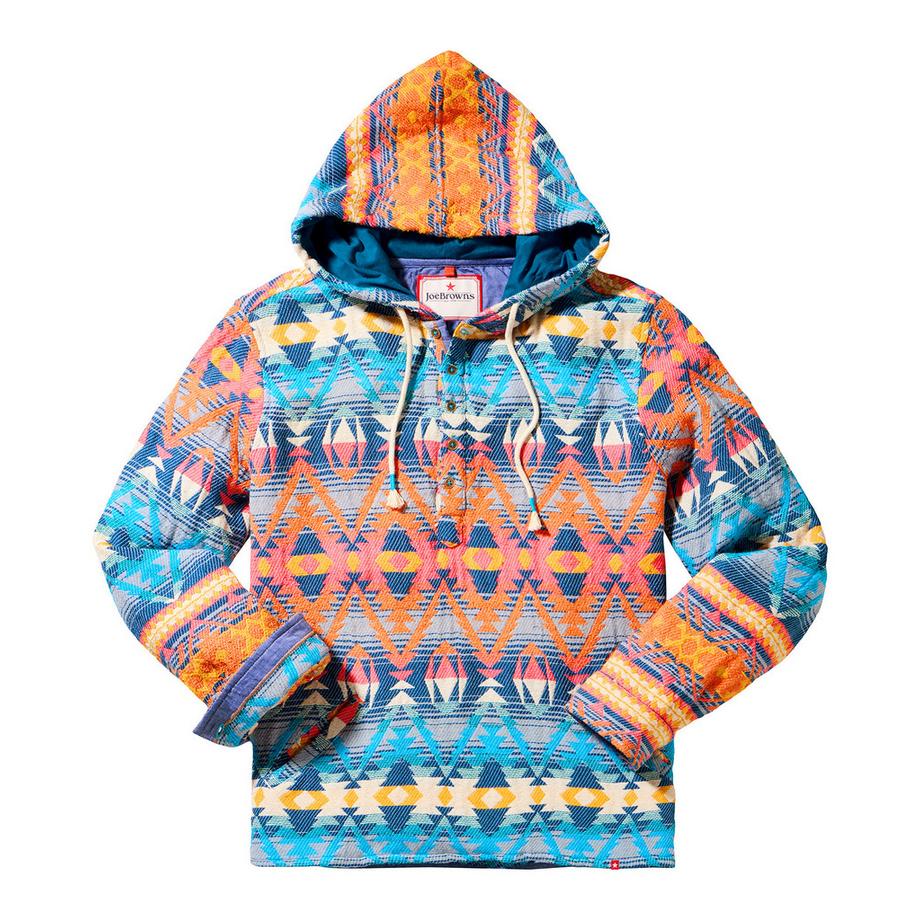 Joe Browns Felpa con Cappuccio Azteca Vivace con Abbottonatura  