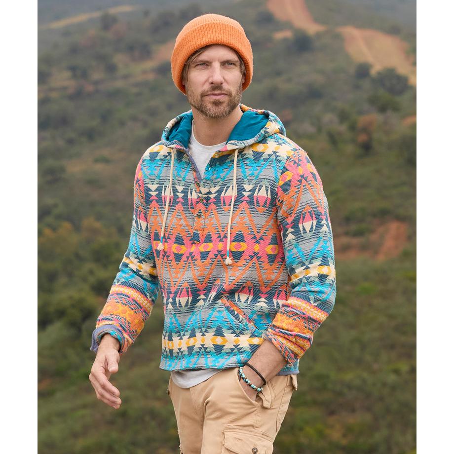 Joe Browns Felpa con Cappuccio Azteca Vivace con Abbottonatura  