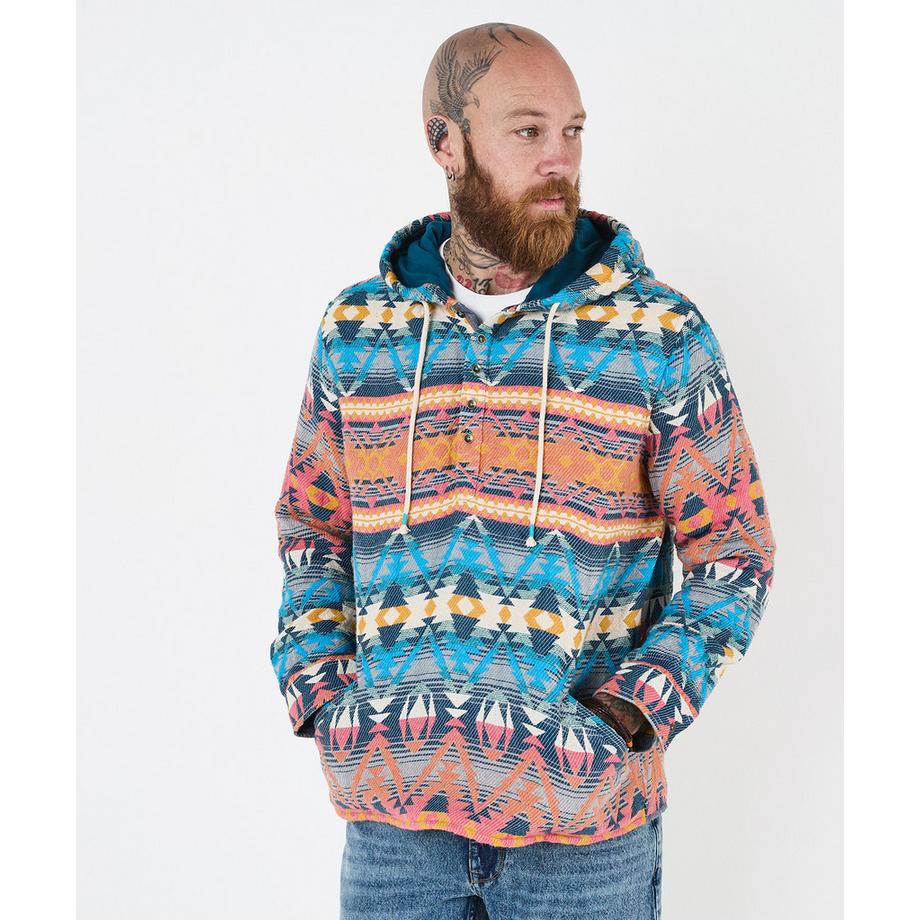 Joe Browns Felpa con Cappuccio Azteca Vivace con Abbottonatura  