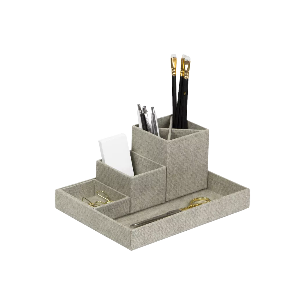 Bigso LENA Desktop Organiser, Linen White