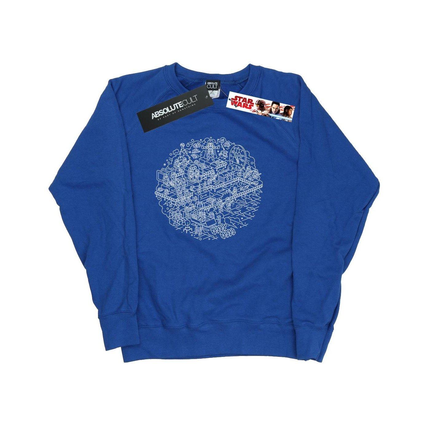 Image of Christmas Death Star Sweatshirt Damen Königsblau XXL