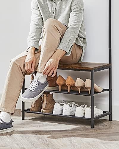 Pricenet Appendiabiti 3 in 1 con sedile, ripiani e 9 ganci - salvaspazio  