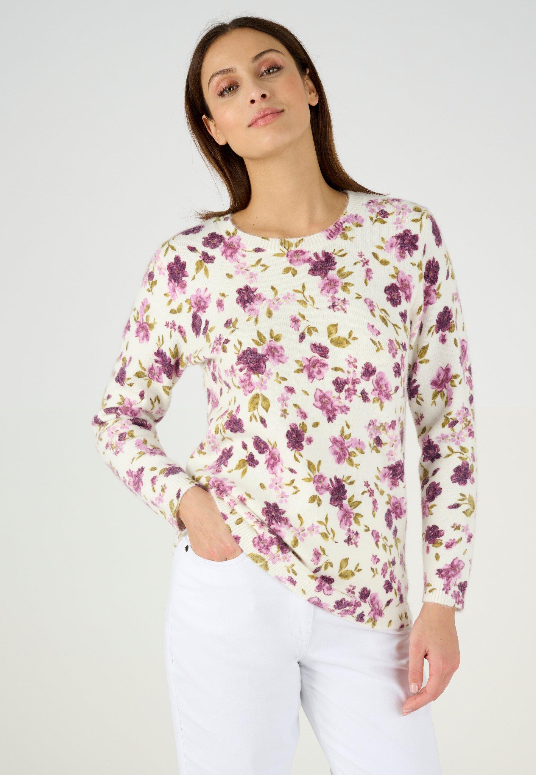 Image of Pullover Mit Blumenprint Damen Violett 42/44