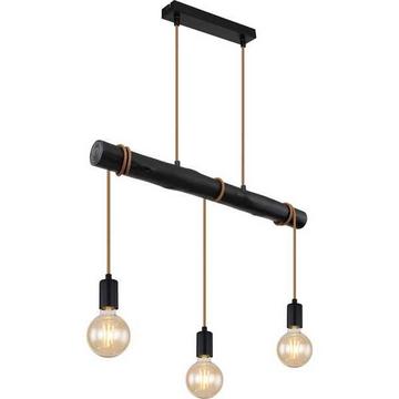 Lampe à suspension Gregor métal noir 3xE27