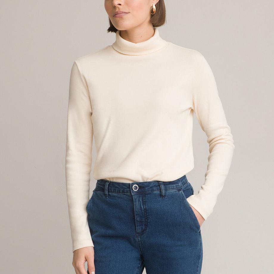 La Redoute Collections Maglietta a collo alto maniche lunghe  