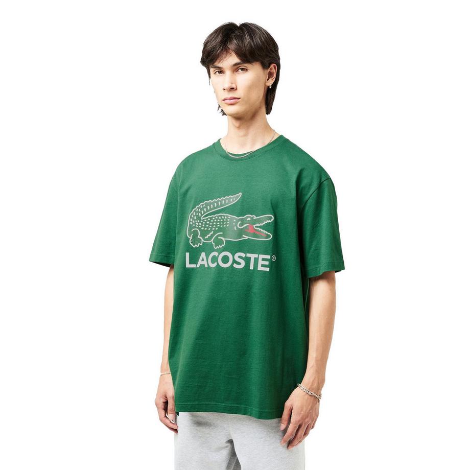 LACOSTE Regular Fit T-Shirt mit Krokodilprint  